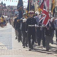 Marines accompanying the colour